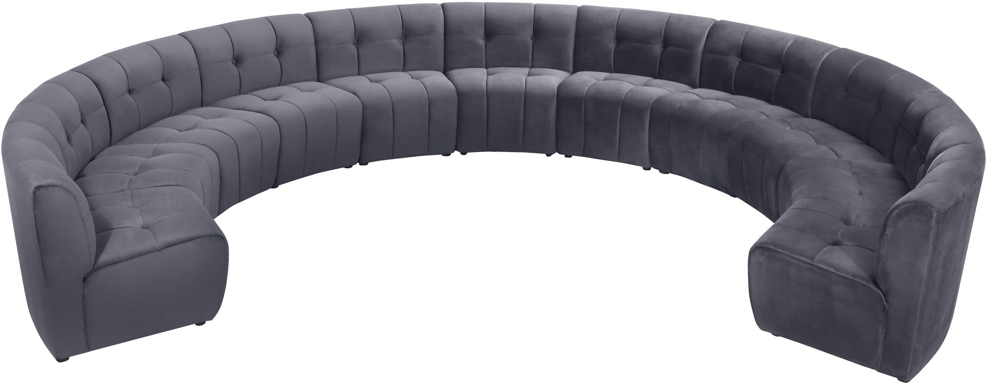 Limitless 173" 11-Piece Modular Velvet Sectional