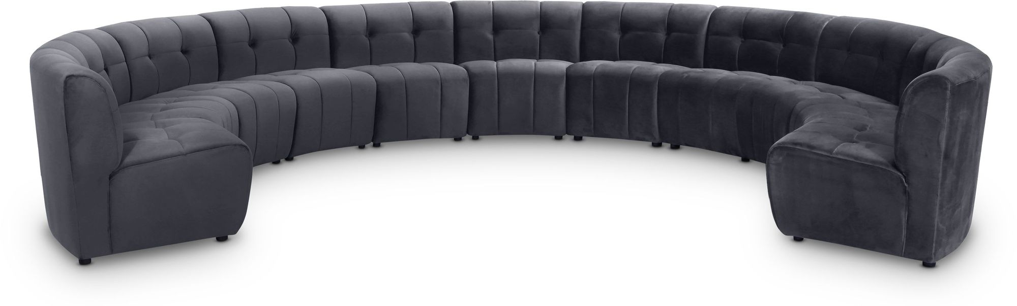 Limitless 173" 11-Piece Modular Velvet Sectional