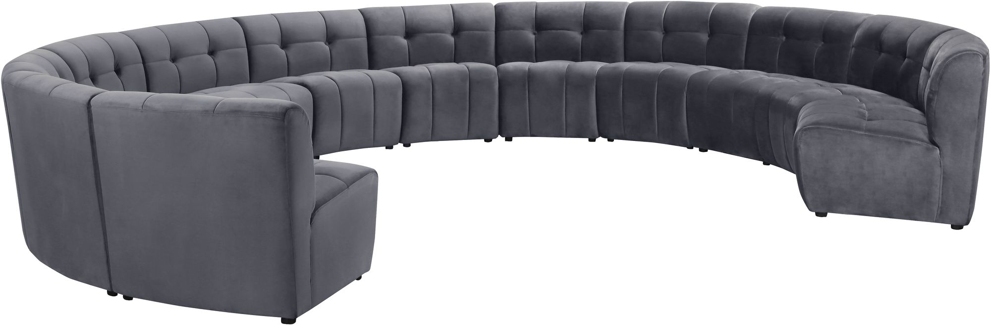 Limitless 173" 12-Piece Modular Velvet Sectional