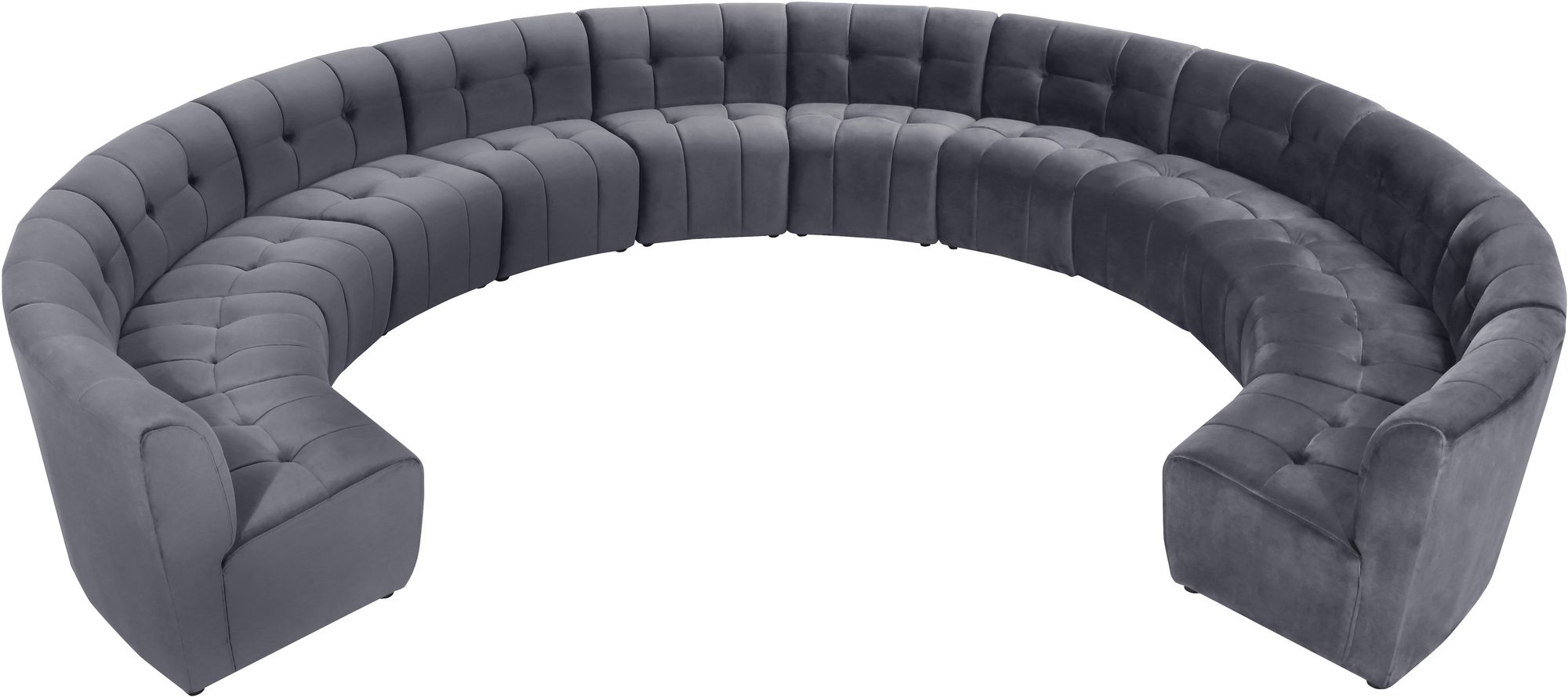 Limitless 173" 12-Piece Modular Velvet Sectional