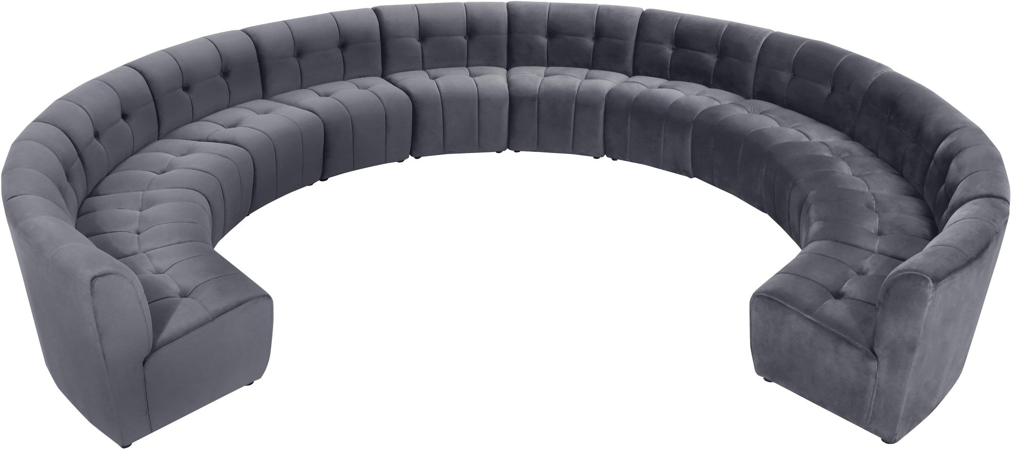 Limitless 173" 12-Piece Modular Velvet Sectional