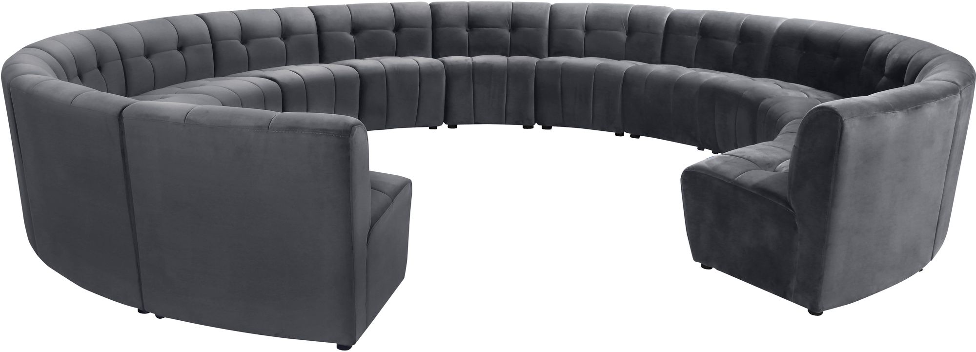 Limitless 173" 14-Piece Modular Velvet Sectional