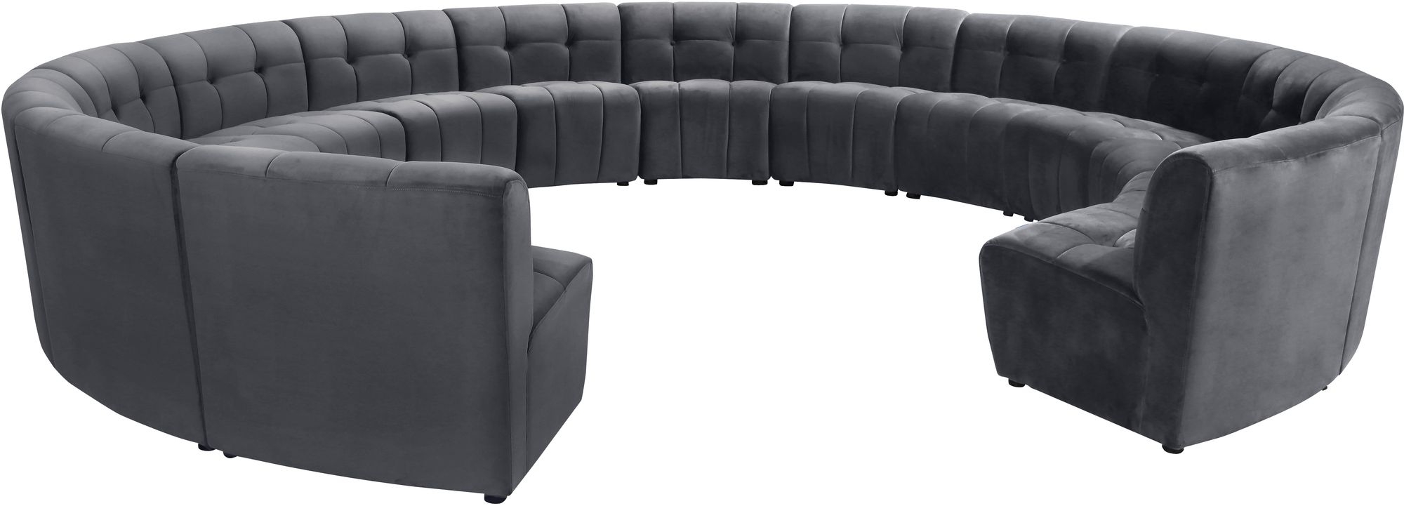 Limitless 173" 14-Piece Modular Velvet Sectional