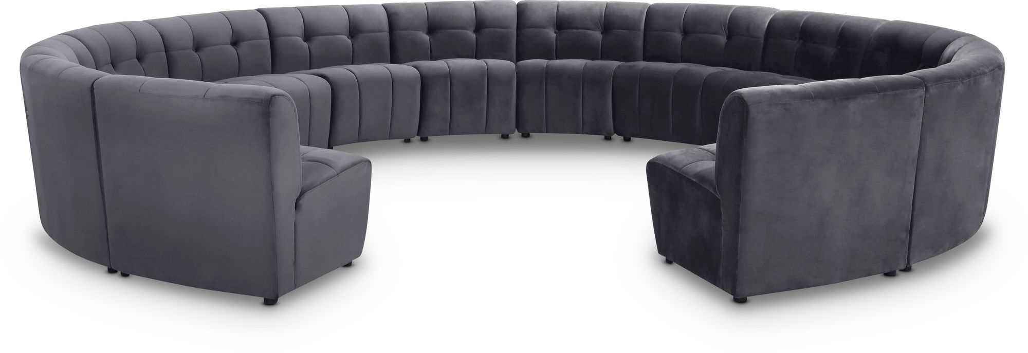 Limitless 173" 14-Piece Modular Velvet Sectional