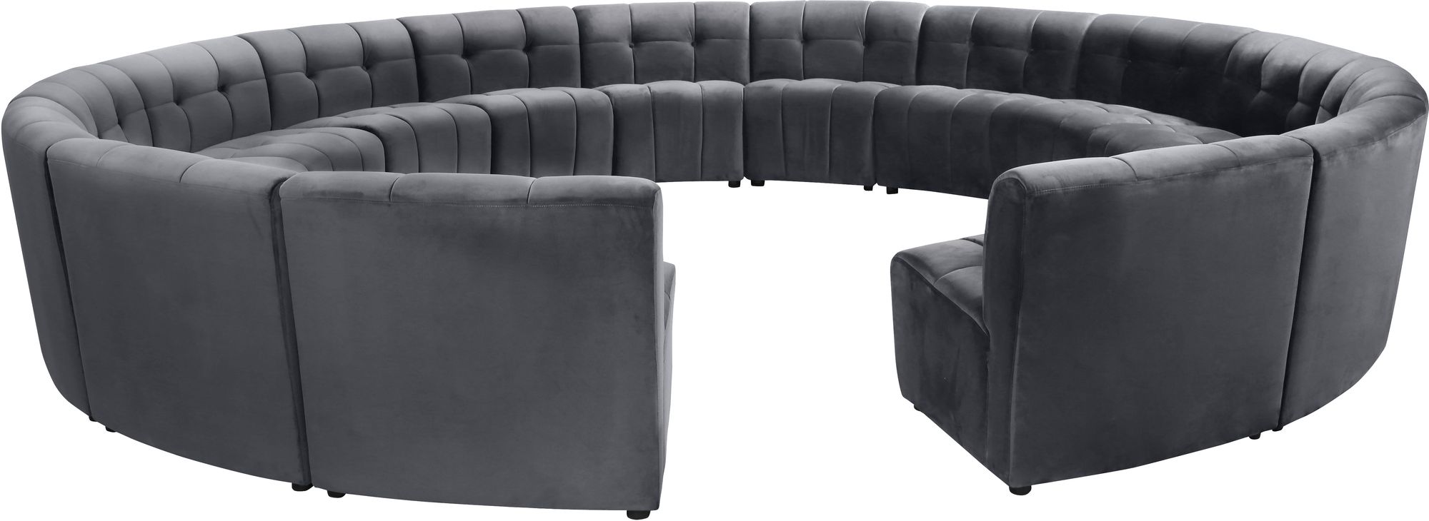 Limitless 173" 15-Piece Modular Velvet Sectional