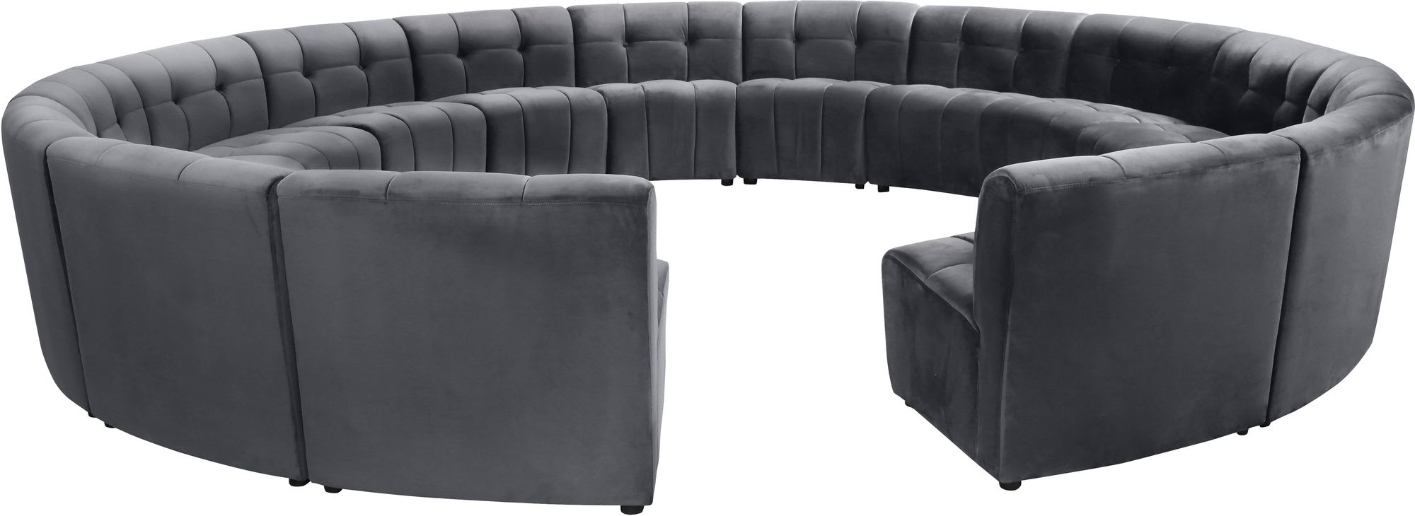 Limitless 173" 15-Piece Modular Velvet Sectional