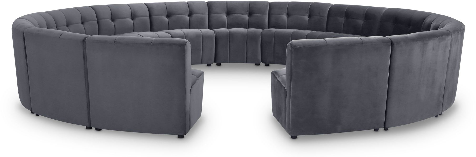 Limitless 173" 15-Piece Modular Velvet Sectional