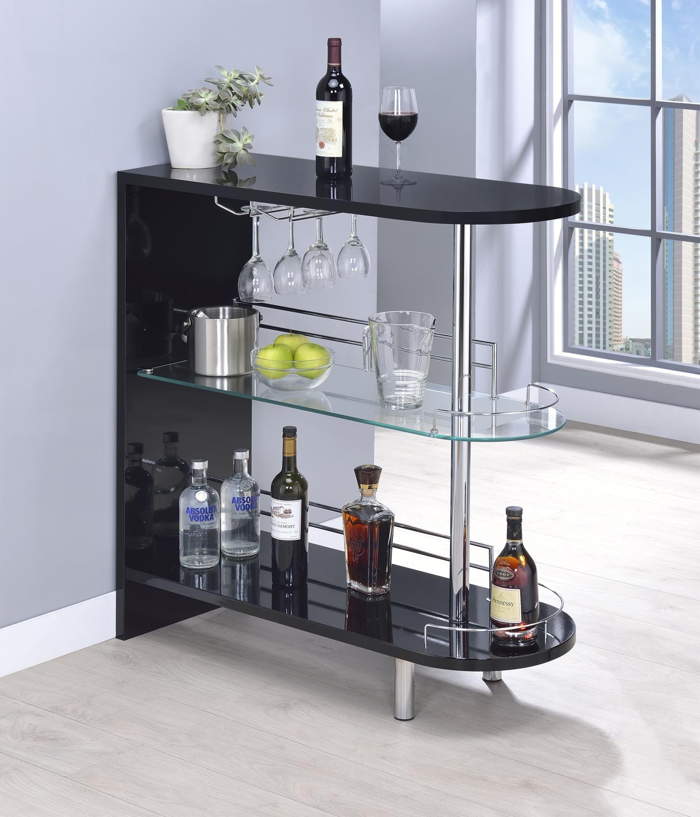 Adolfo Rectangular 3-Tier Bar Table