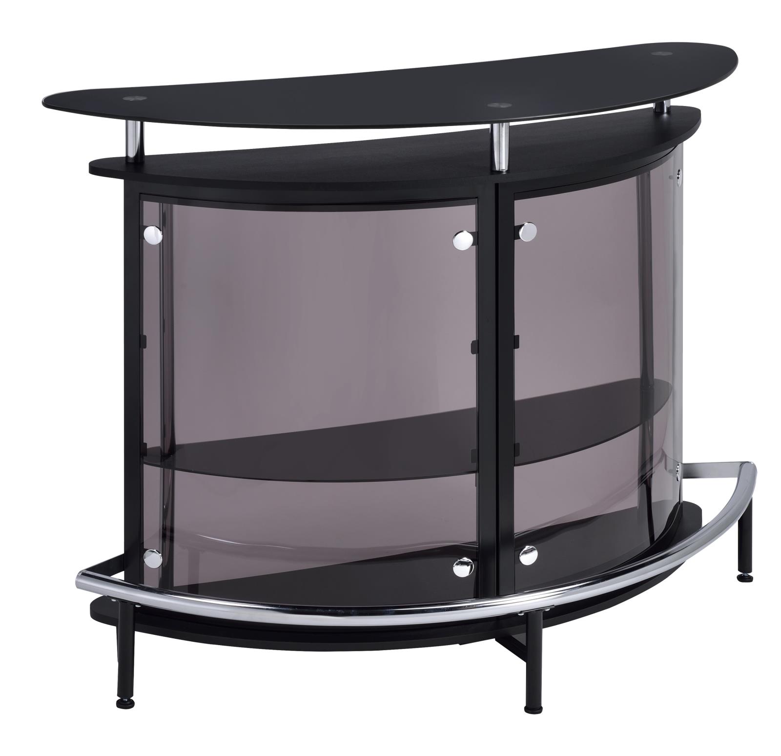 Amarillo Rounded 2-Tier Glass Top Bar Unit