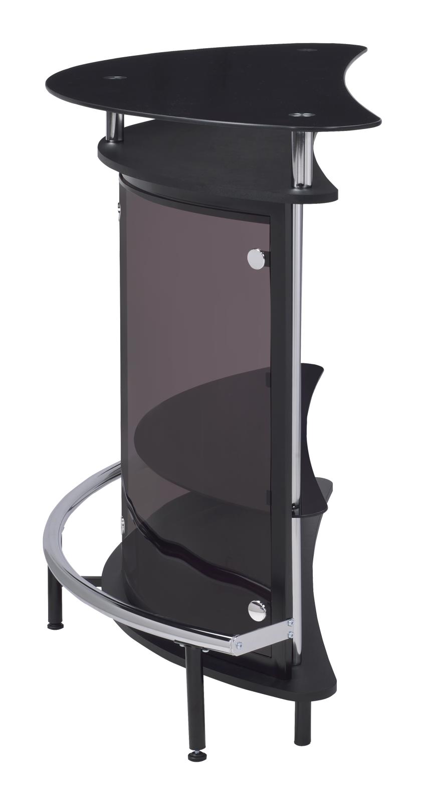 Amarillo Rounded 2-Tier Glass Top Bar Unit