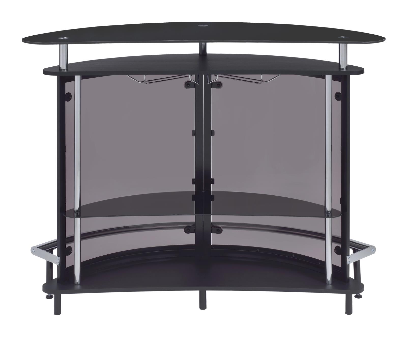 Amarillo Rounded 2-Tier Glass Top Bar Unit