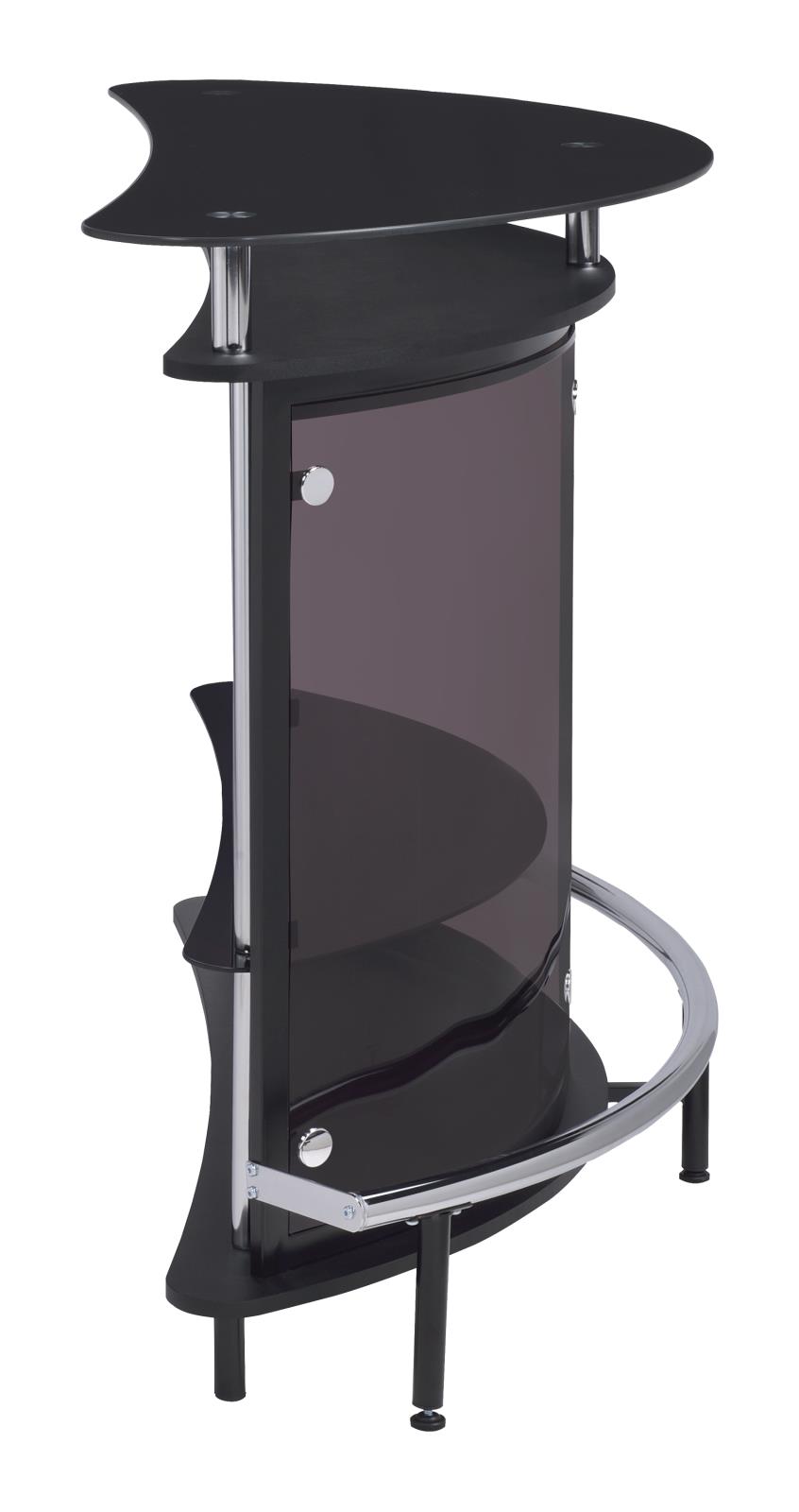 Amarillo Rounded 2-Tier Glass Top Bar Unit