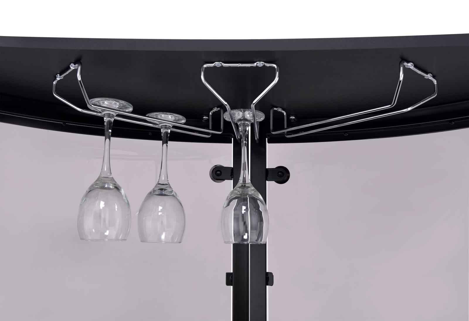 Amarillo Rounded 2-Tier Glass Top Bar Unit