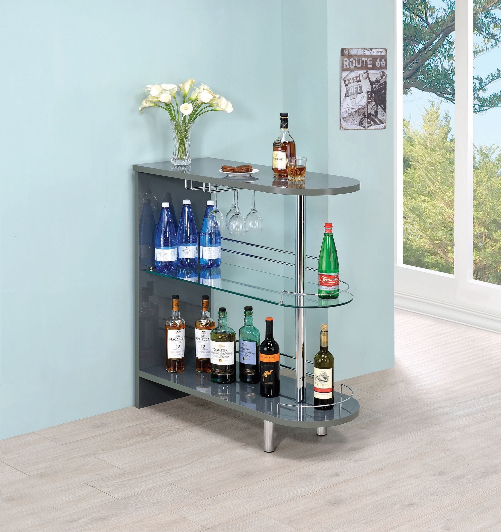 Adolfo Rectangular 3-Tier Bar Table
