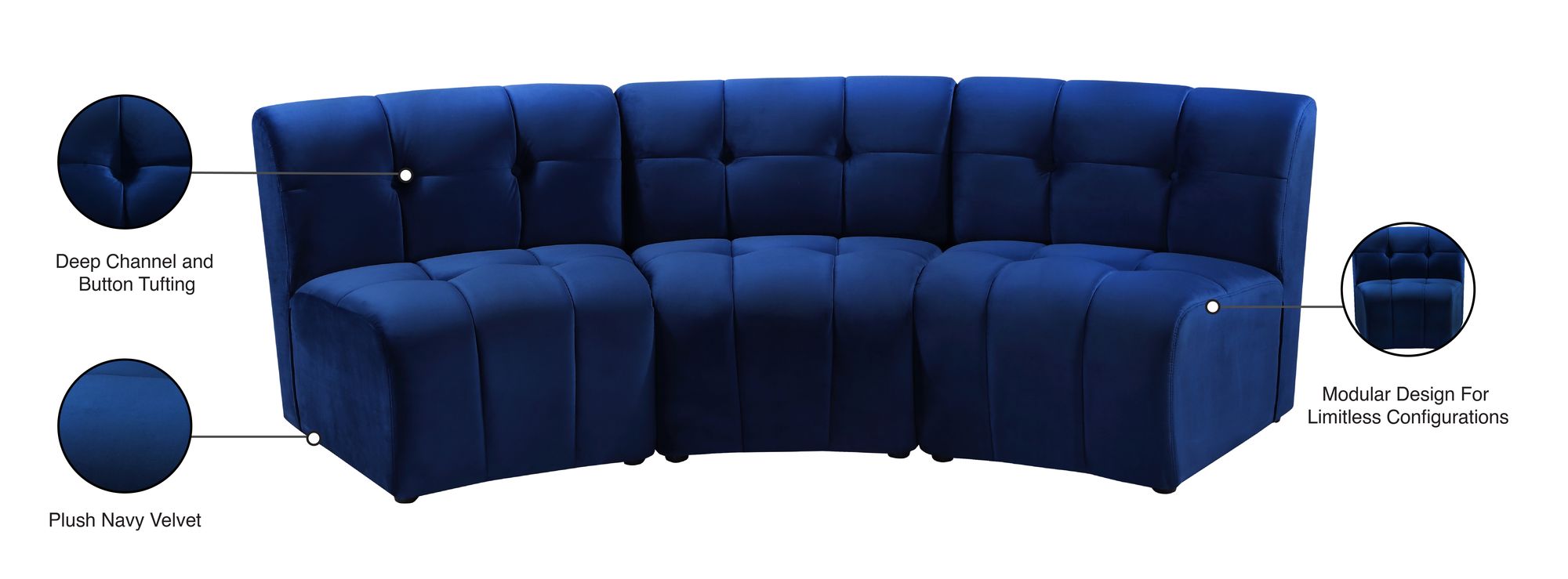 Limitless Modular Velvet Sofa
