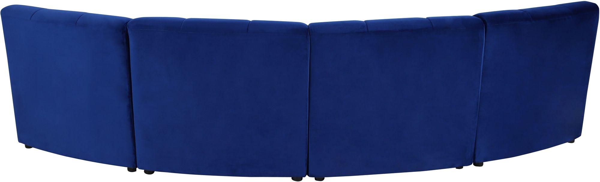 Limitless 123" 4-Piece Modular Velvet Sectional