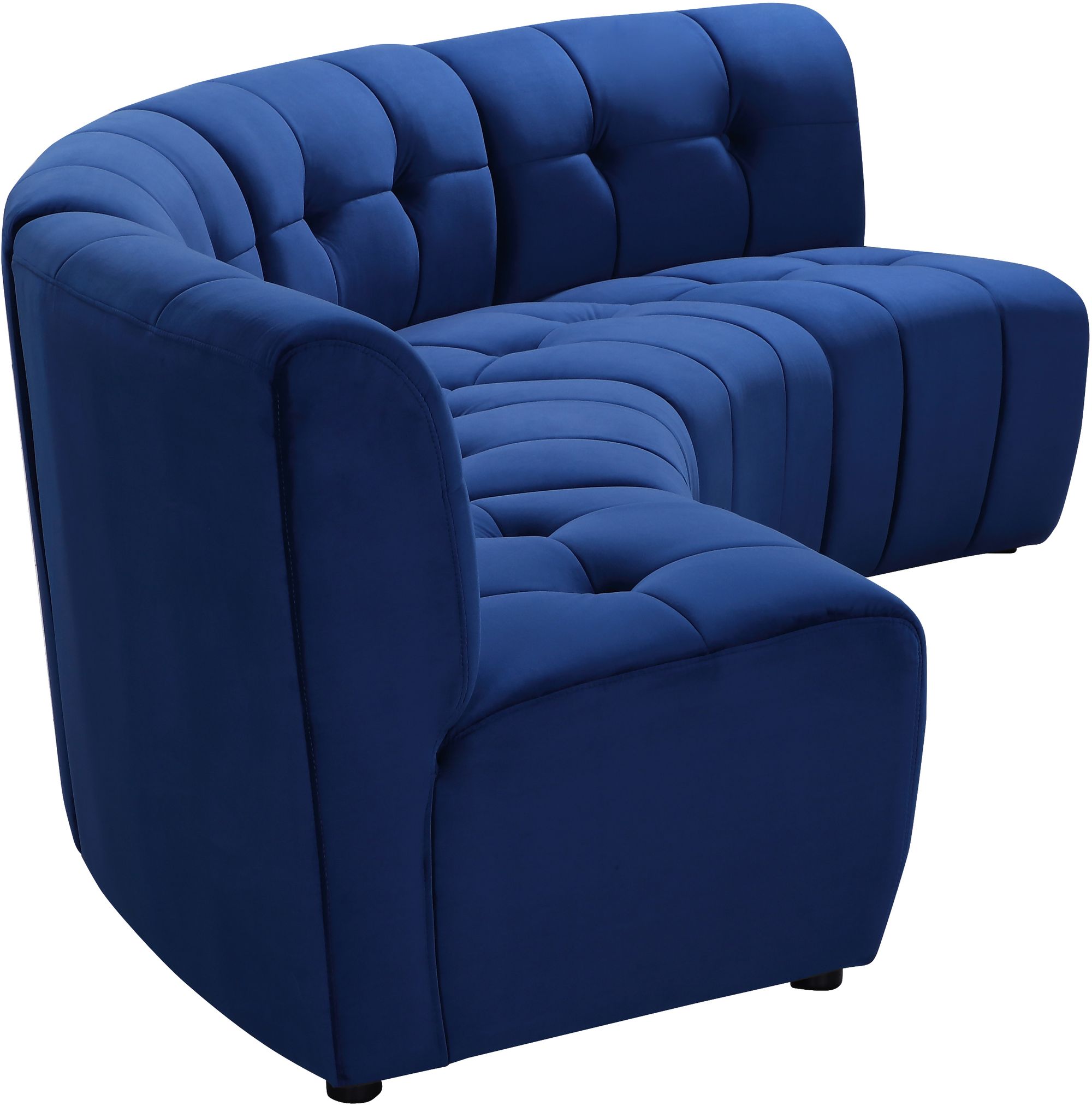 Limitless 123" 4-Piece Modular Velvet Sectional