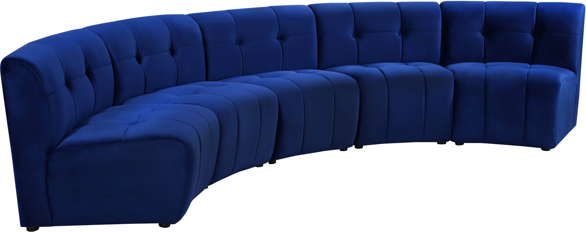 Limitless 145" 5-Piece Modular Velvet Sectional