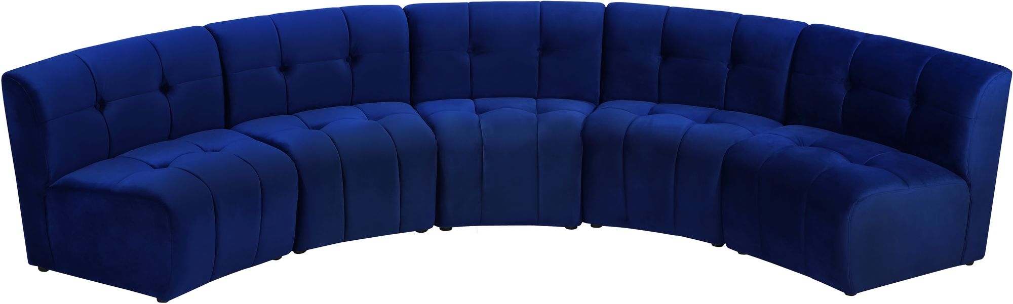 Limitless 145" 5-Piece Modular Velvet Sectional