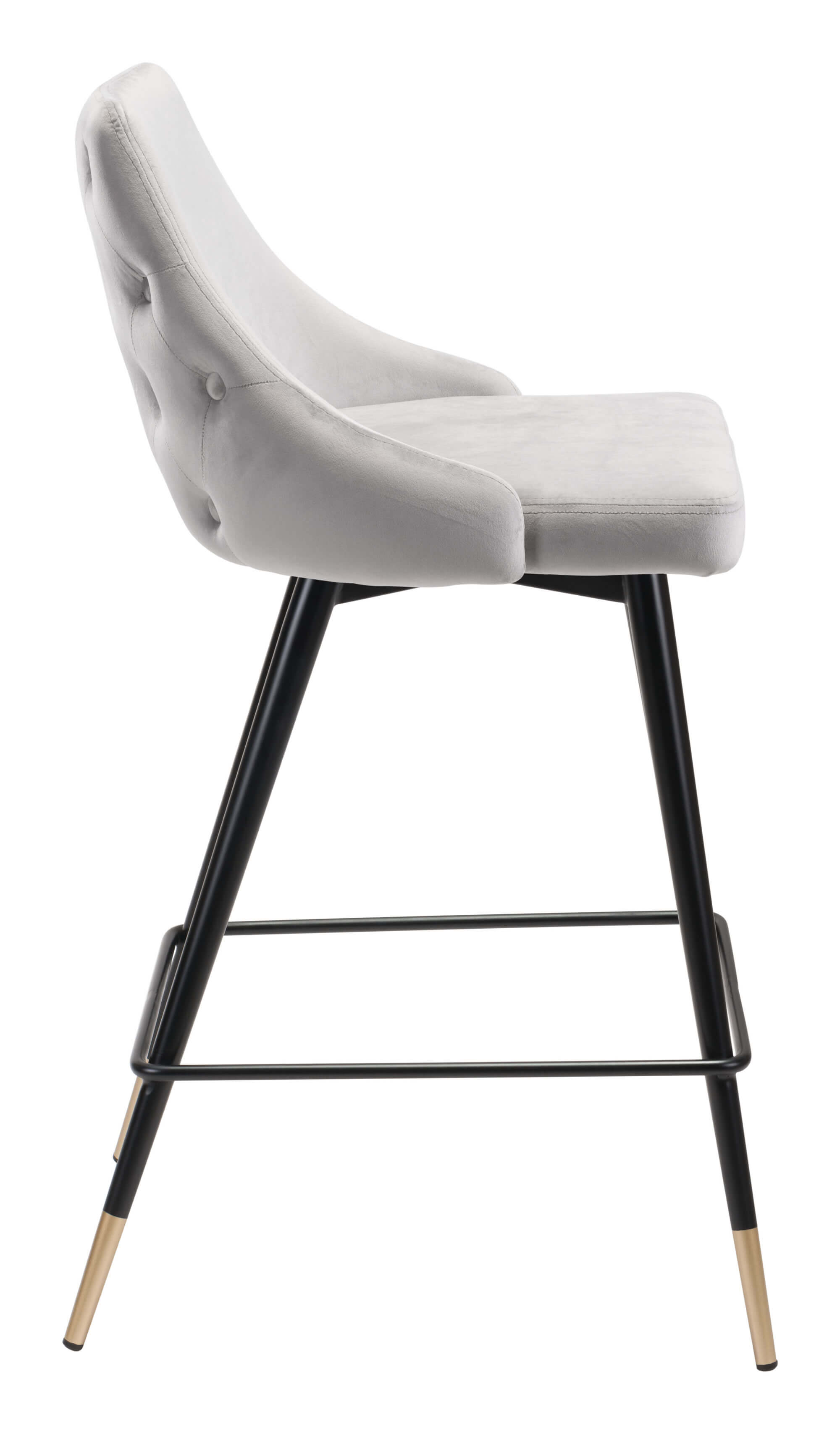 Piccolo Counter Chair, Gray by Zuo Modern