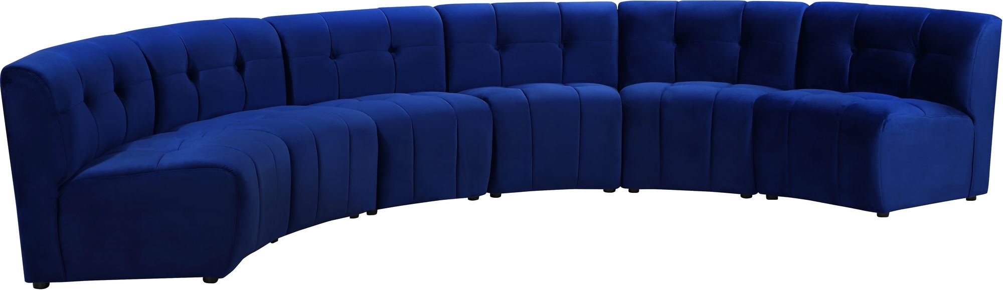 Limitless 161" 6-Piece Modular Velvet Sectional
