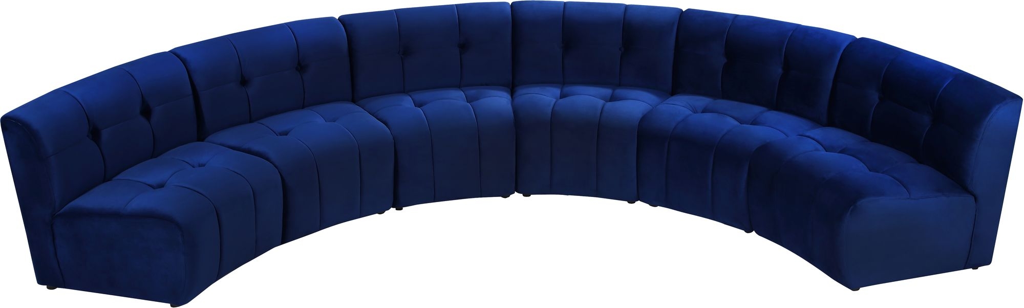 Limitless 161" 6-Piece Modular Velvet Sectional