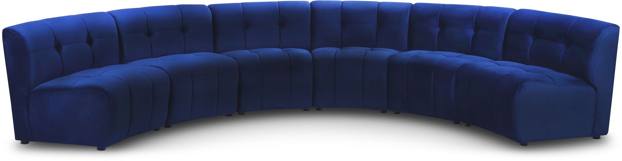 Limitless 161" 6-Piece Modular Velvet Sectional