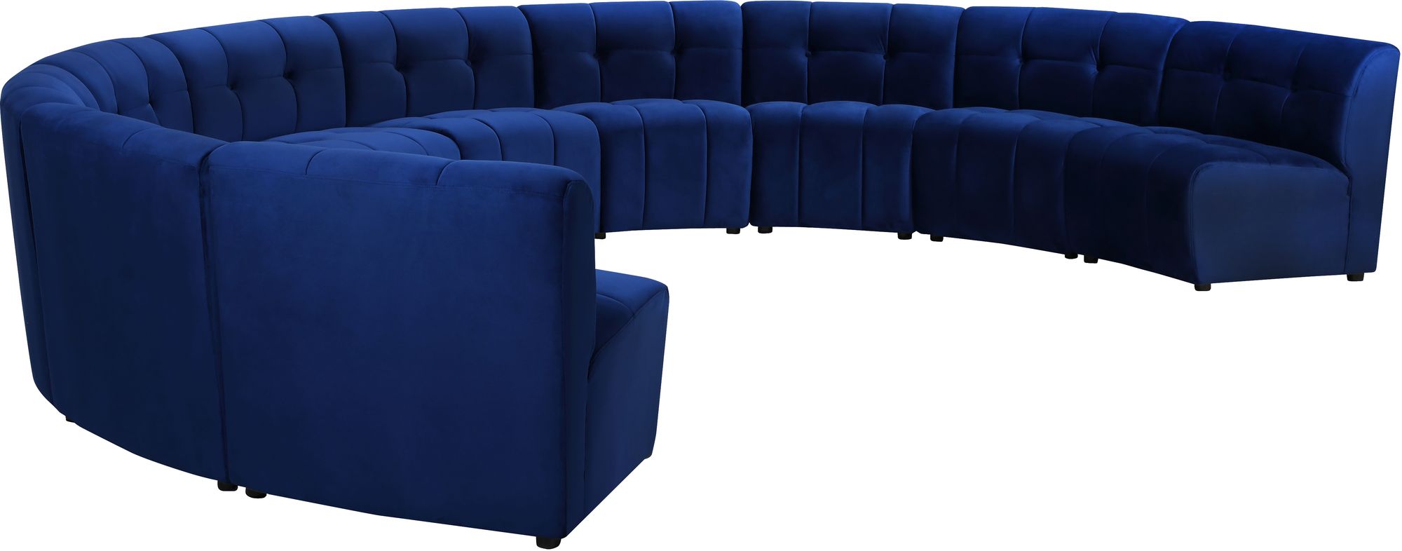 Limitless 173" 10-Piece Modular Velvet Sectional