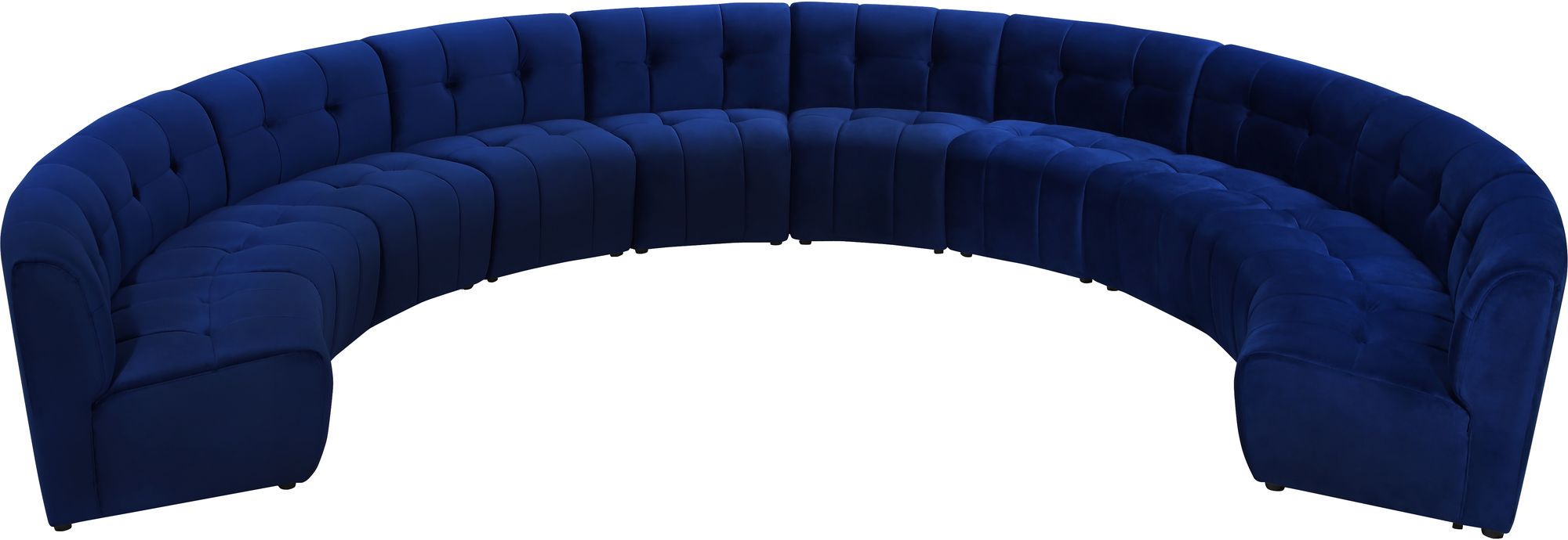 Limitless 173" 10-Piece Modular Velvet Sectional