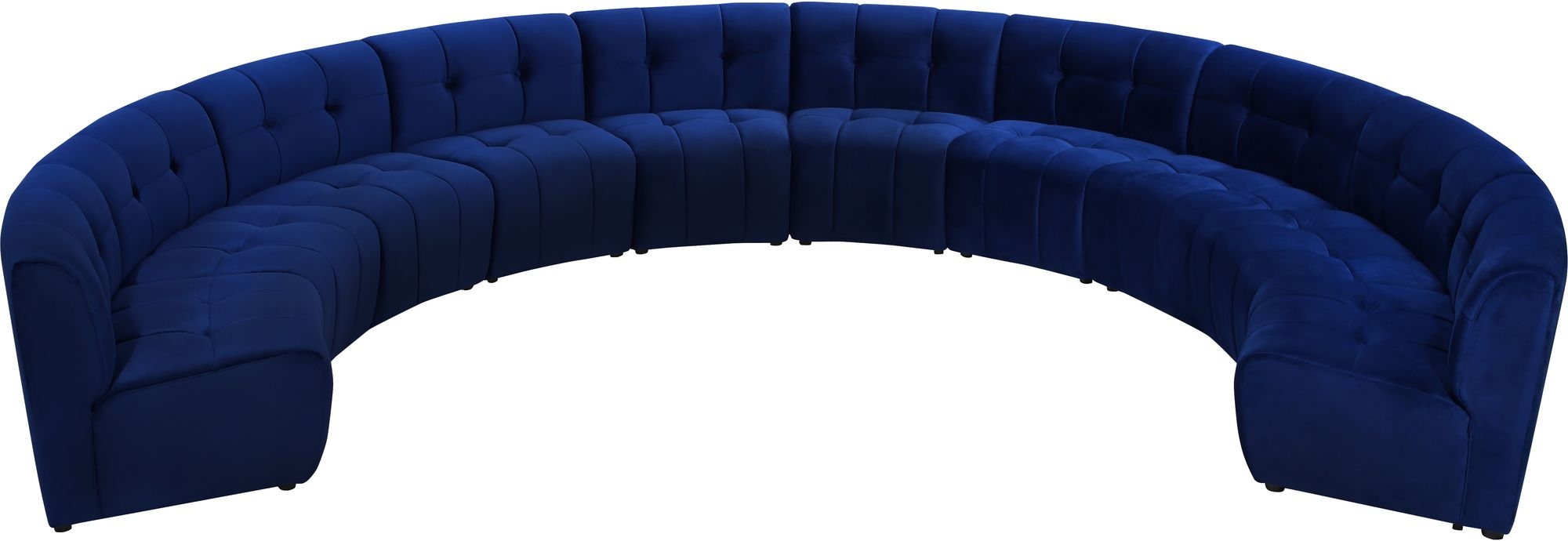 Limitless 173" 10-Piece Modular Velvet Sectional