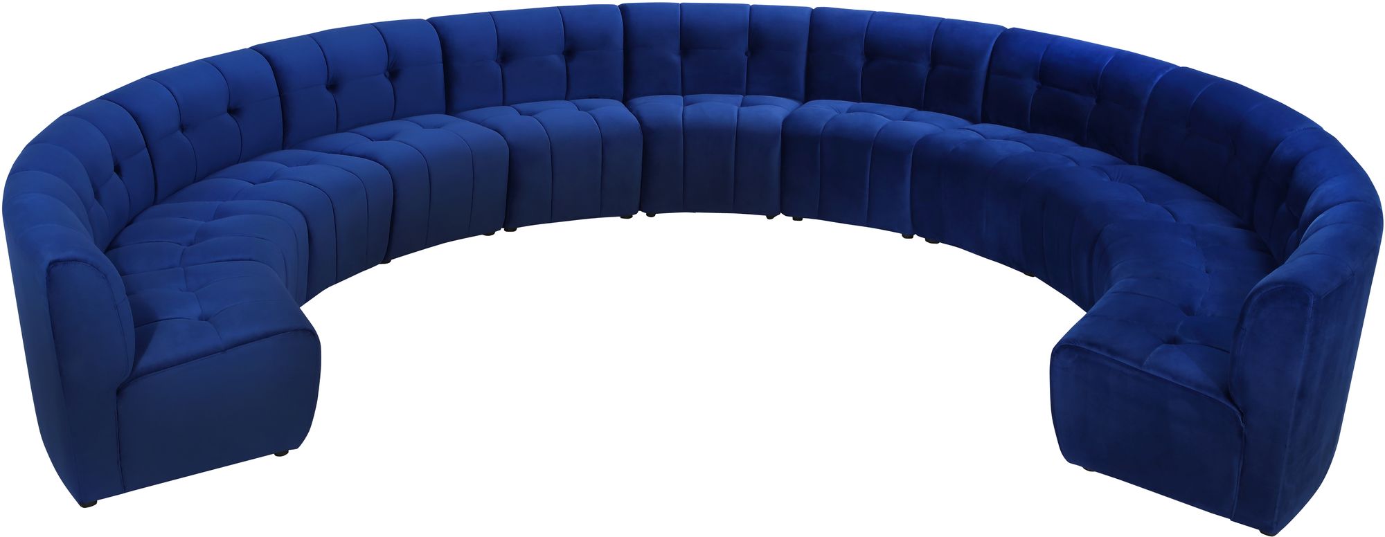 Limitless 173" 11-Piece Modular Velvet Sectional