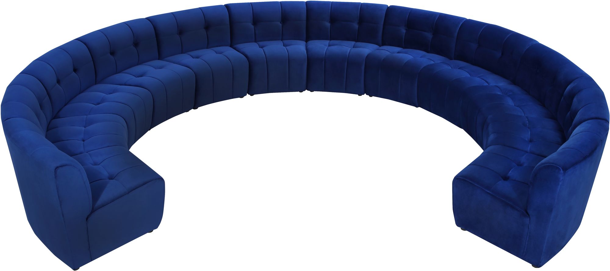 Limitless 173" 12-Piece Modular Velvet Sectional