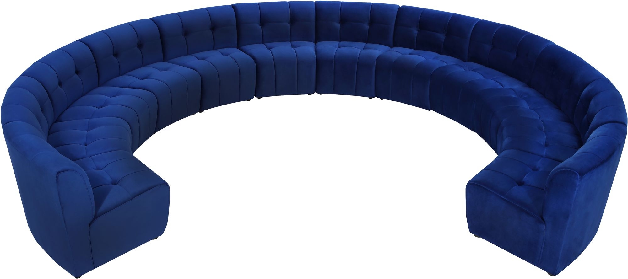 Limitless 173" 12-Piece Modular Velvet Sectional