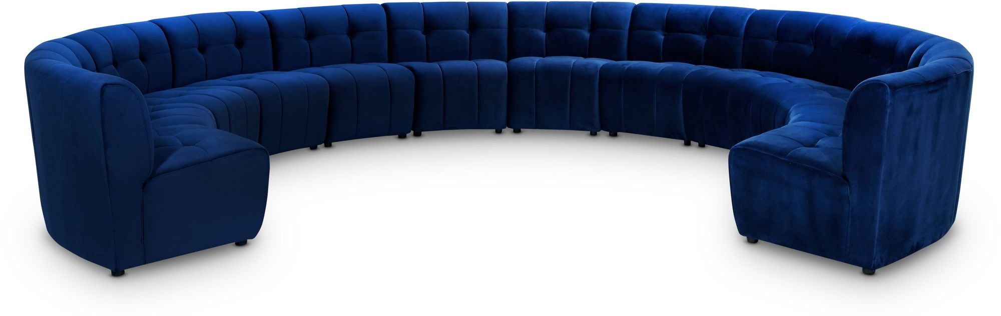 Limitless 173" 12-Piece Modular Velvet Sectional