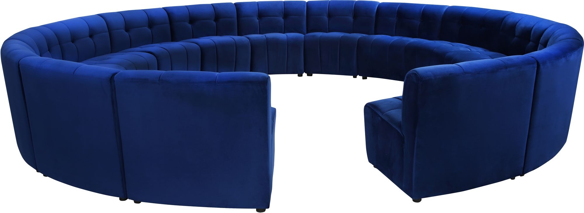 Limitless 173" 15-Piece Modular Velvet Sectional