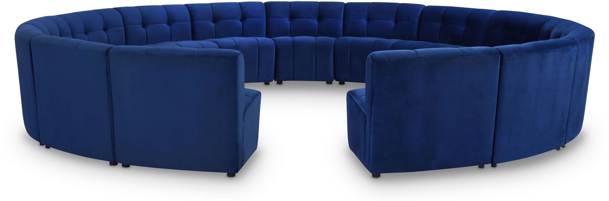 Limitless 173" 15-Piece Modular Velvet Sectional