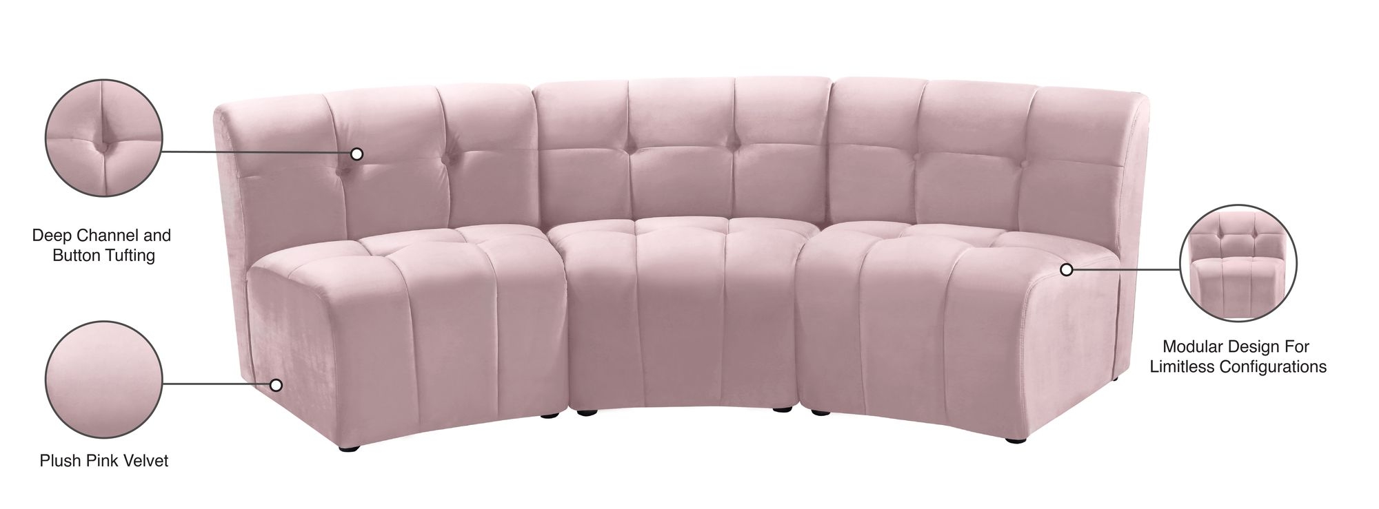 Limitless Modular Velvet Sofa