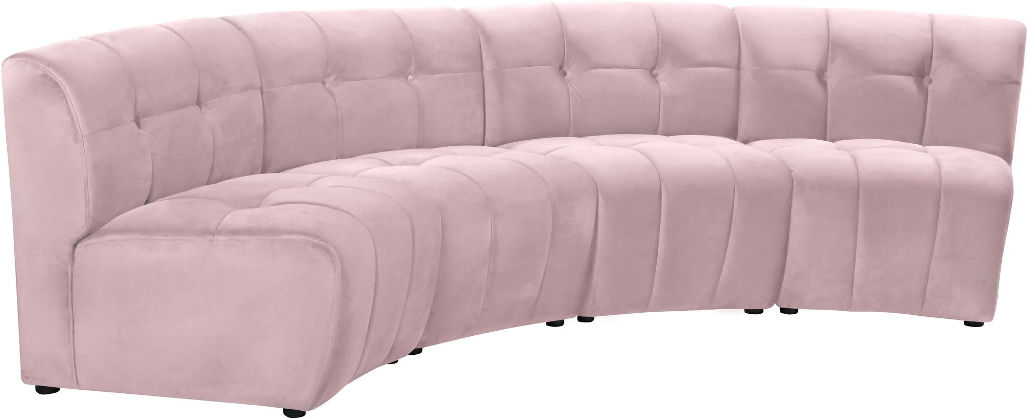 Limitless 145" 5-Piece Modular Velvet Sectional