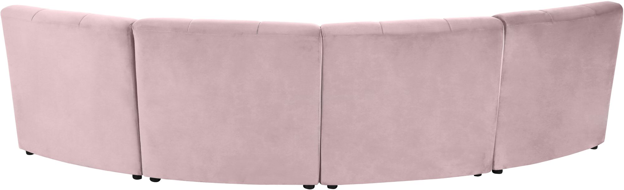 Limitless 123" 4-Piece Modular Velvet Sectional