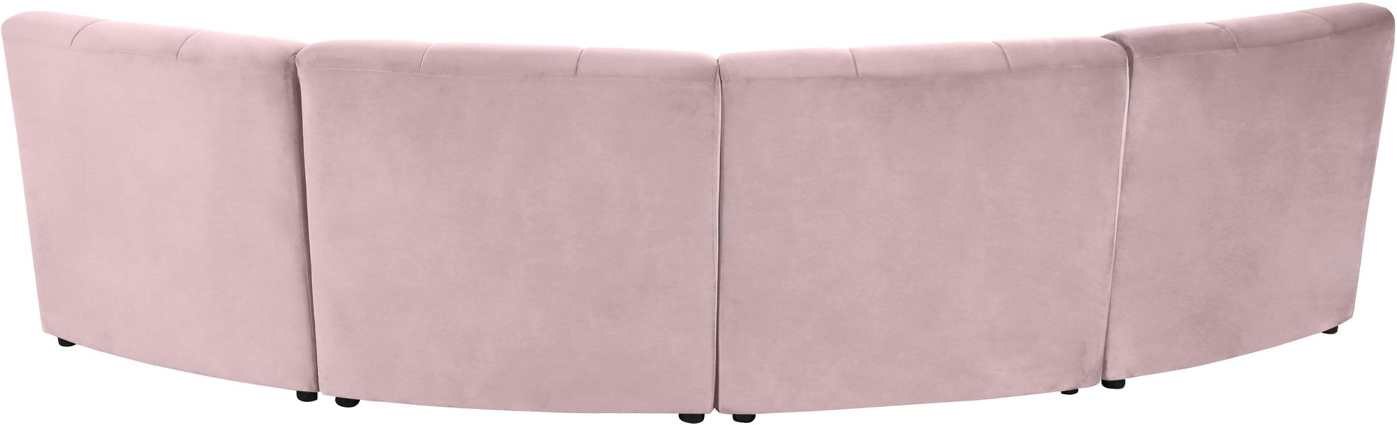 Limitless 123" 4-Piece Modular Velvet Sectional