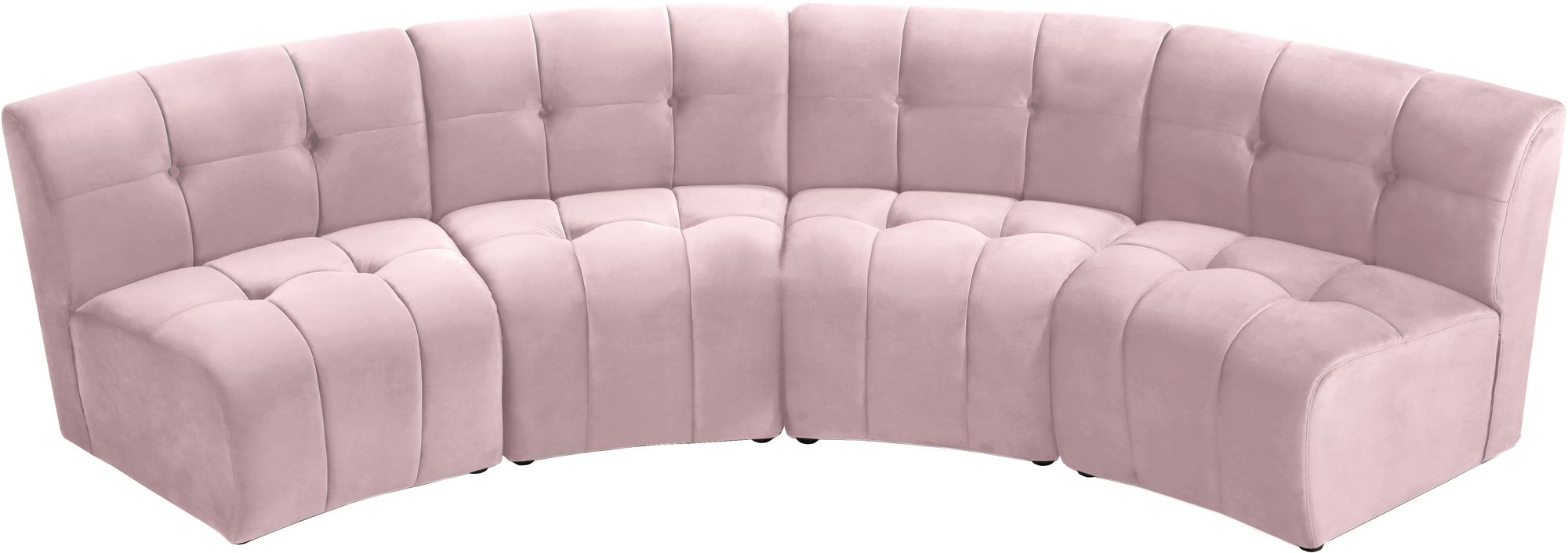 Limitless 145" 5-Piece Modular Velvet Sectional