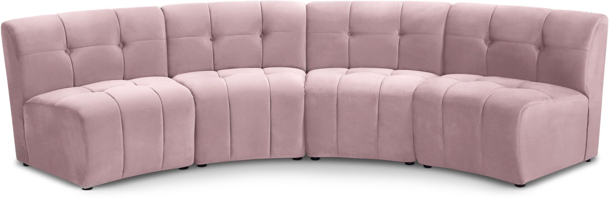 Limitless 145" 5-Piece Modular Velvet Sectional