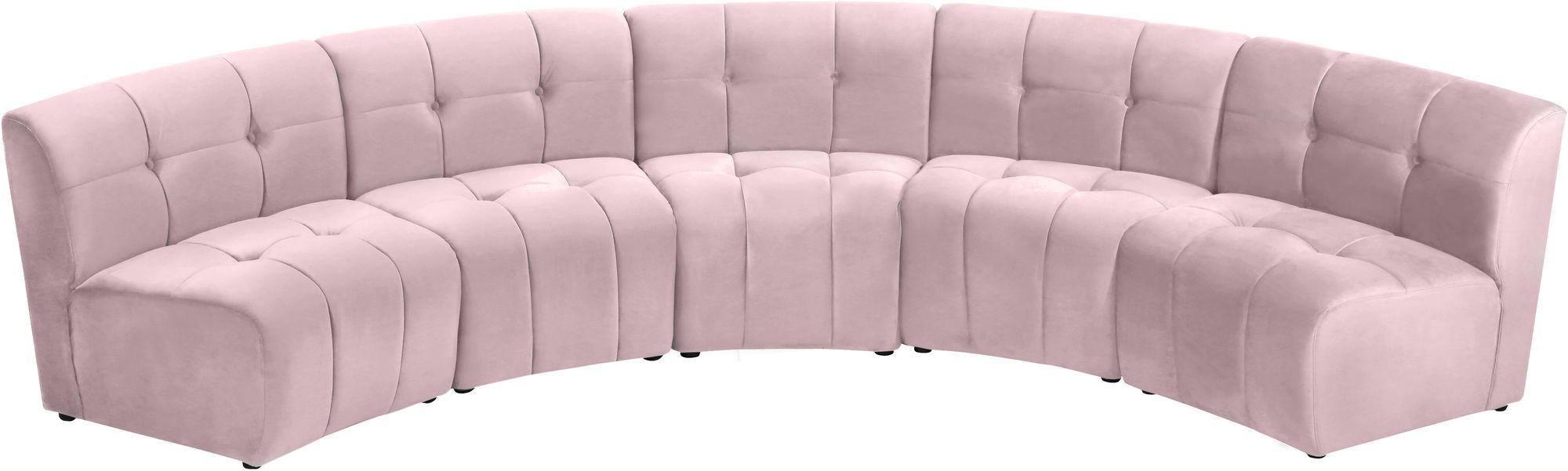 Limitless 145" 5-Piece Modular Velvet Sectional