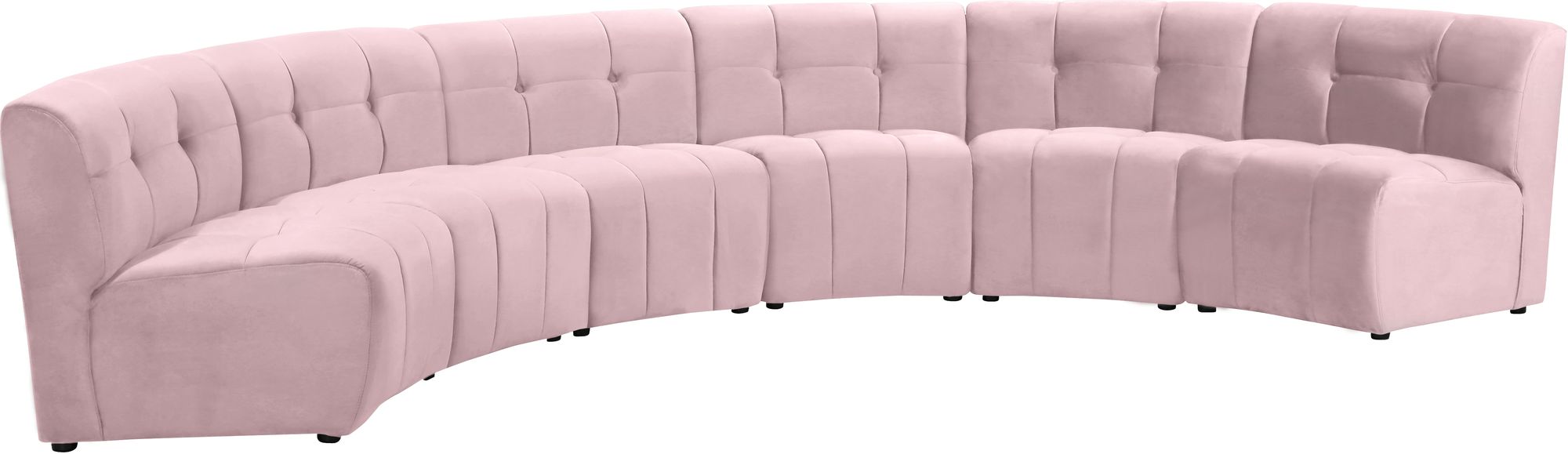 Limitless 161" 6-Piece Modular Velvet Sectional