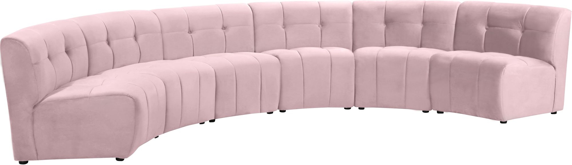 Limitless 161" 6-Piece Modular Velvet Sectional