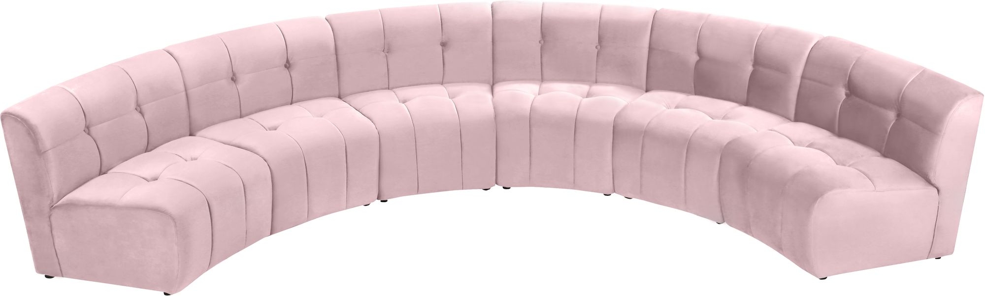 Limitless 161" 6-Piece Modular Velvet Sectional