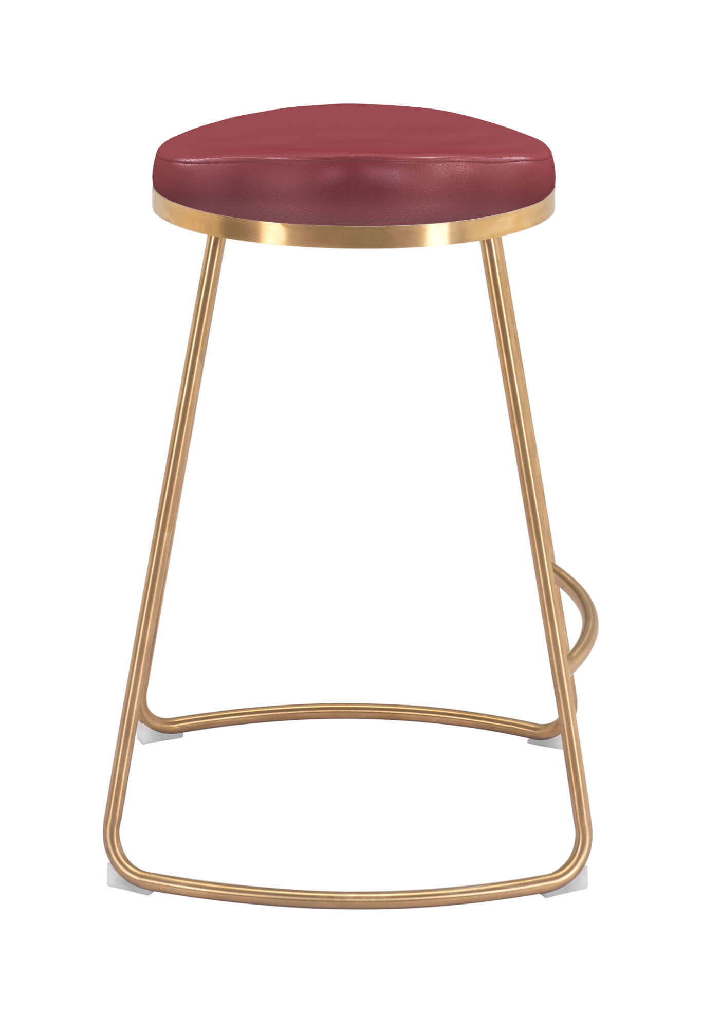 Bree Counter Stool, Burgundy by Zuo Modern