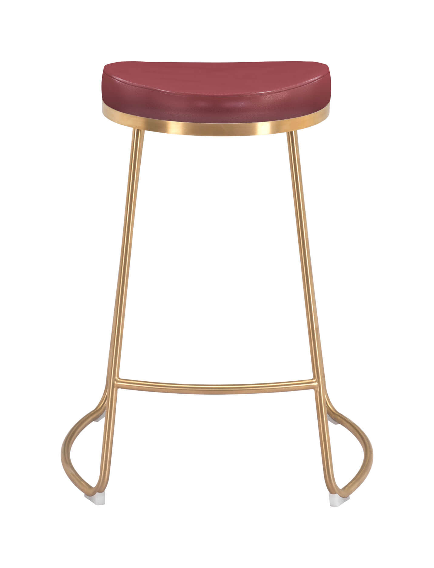 Bree Counter Stool, Burgundy by Zuo Modern