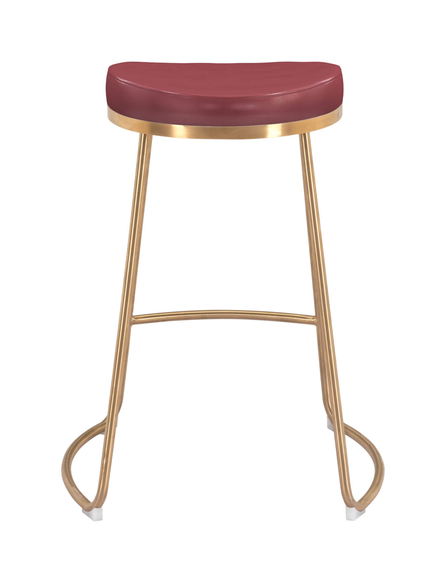 Bree Counter Stool, Burgundy by Zuo Modern