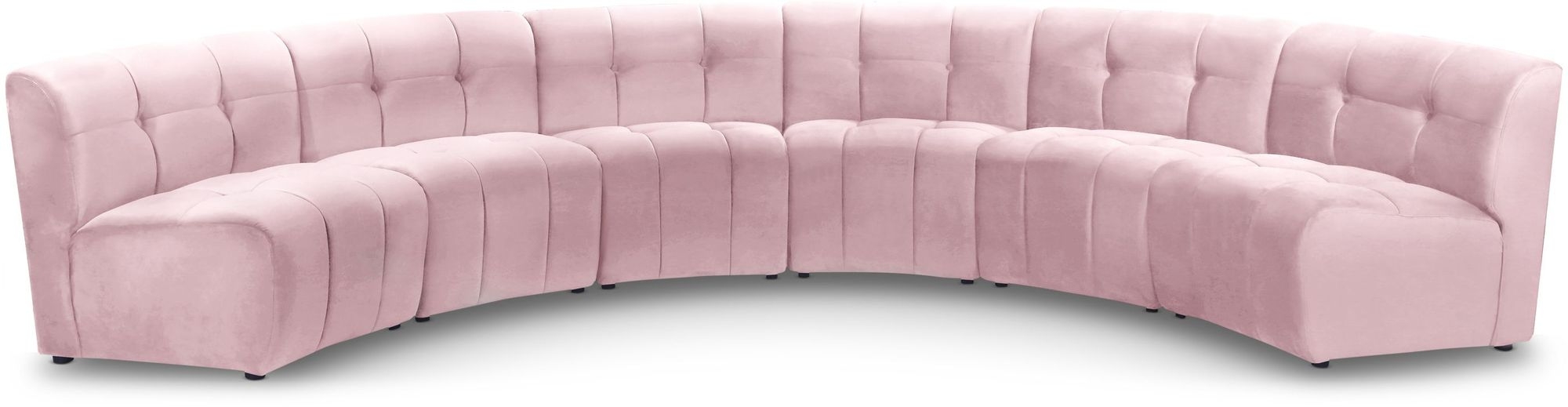 Limitless 161" 6-Piece Modular Velvet Sectional